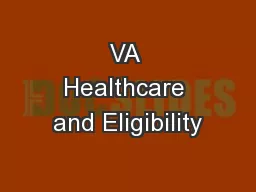 VA Healthcare and Eligibility