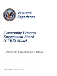 Community Veterans Engagement Board (CVEB) Model