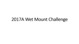 2018A Wet Mount Challenge