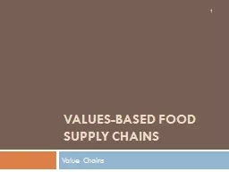 Values-based food supply chains