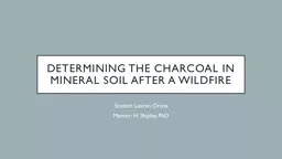 Determining the charcoal in mineral soil after a wildfire