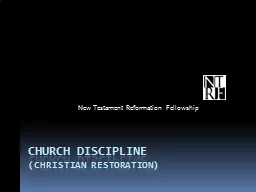 Church Discipline (Christian restoration)
