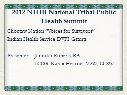 2012 NIHB National Tribal Public Health Summit