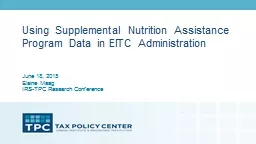 Using Supplemental Nutrition Assistance Program Data in EITC Administration
