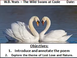 W.B. Yeats – The Wild Swans at