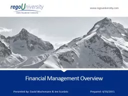 Financial Management Overview