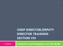 Chdp  Director/Deputy Director Training