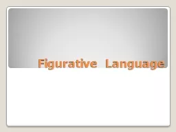 Figurative  Language Figurative Language