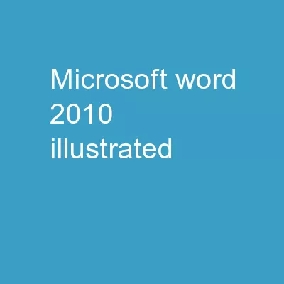 Microsoft Word 2010 - Illustrated