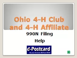 Ohio 4-H Club and 4-H Affiliate