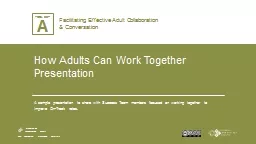 How Adults Can Work Together