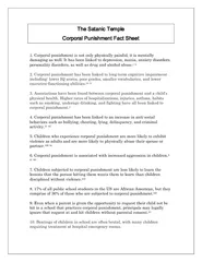 The Satanic Temple Corporal Punishment Fact Sheet VVRF