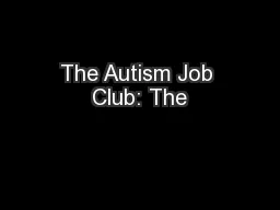 The Autism Job Club: The