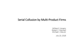 Serial Collusion by Multi-Product