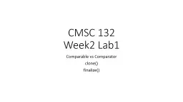 CMSC 132 Week2 Lab1 Comparable vs Comparator