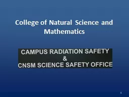 College of Natural Sciences and Mathematics