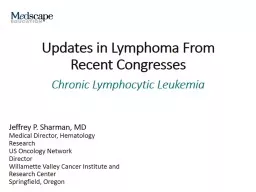 Updates in Lymphoma From Recent Congresses