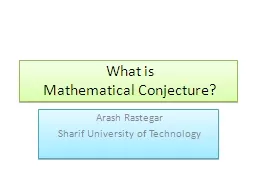 What is  Mathematical  Conjecture?