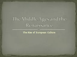 The Rise of European Culture