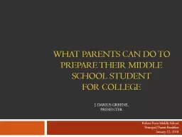 What Parents Can Do to prepare their middle school student