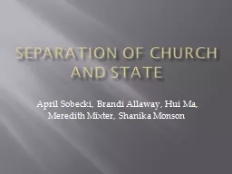 Separation of Church and state