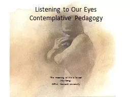 Contemplative Pedagogy Mindfulness and Inquiry