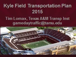 Kyle Field Transportation Plan
