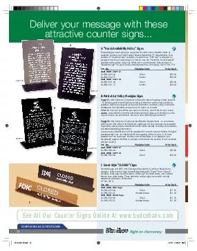 Deliver your message with these attractive counter sig