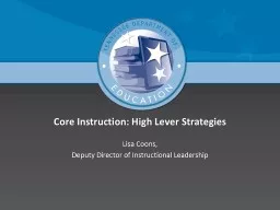 Core Instruction: School-wide Strategies