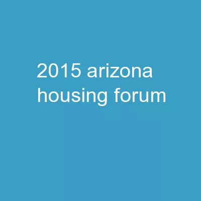 2015 Arizona Housing Forum