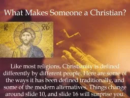 What Makes Someone a Christian?