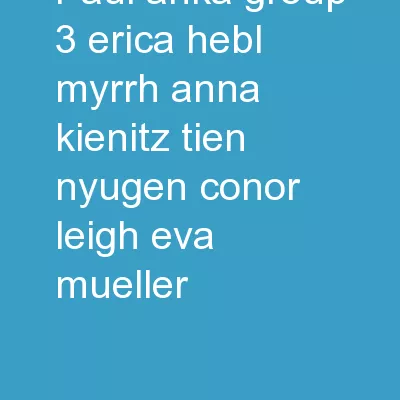 Paul Anka Group 3: Erica Hebl, Myrrh-Anna Kienitz, Tien Nyugen, Conor Leigh, Eva Mueller