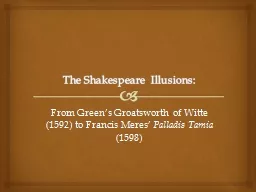 The Shakespeare Illusions: