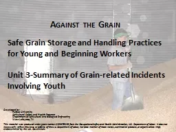 Safe  Grain Storage  and Handling