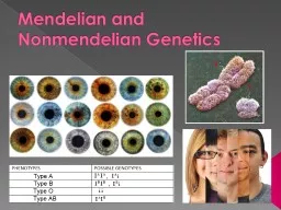 Mendelian and Nonmendelian Genetics