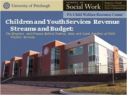 Children and Youth Services  Revenue Streams and Budget: