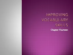 Improving Vocabulary Skills