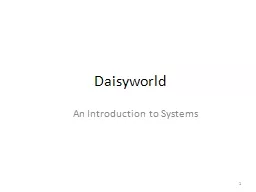 Daisyworld An Introduction to Systems