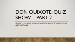 Don Quixote: Quiz show – Part 2