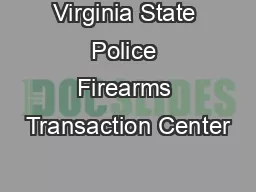 Virginia State Police Firearms Transaction Center