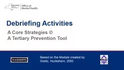 Debriefing Activities A Core Strategies ©
