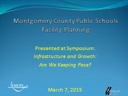Montgomery County Public Schools  Facility Planning