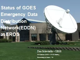 Status of GOES  Emergency Data