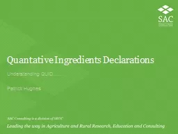 Quantative  Ingredients Declarations