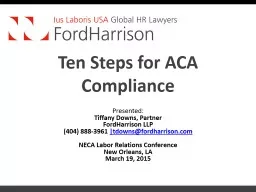 Ten Steps for ACA Compliance