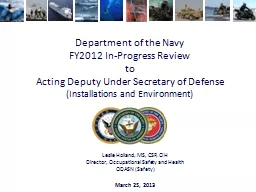 Department of the Navy FY2012 In-Progress Review