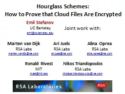 Hourglass Schemes: How to Prove that Cloud Files Are Encrypted
