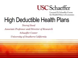 High Deductible Health Plans