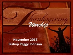 Worship November 2016 Bishop
