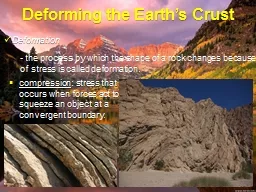 Deforming the Earth’s Crust